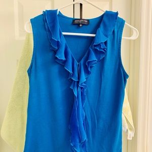 Lovely blue dressy sleeveless top, worn once.